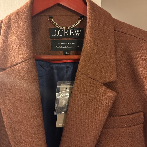 NWT J. Crew Double breasted topcoat in Italian melton wool blend - Picture 4 of 6